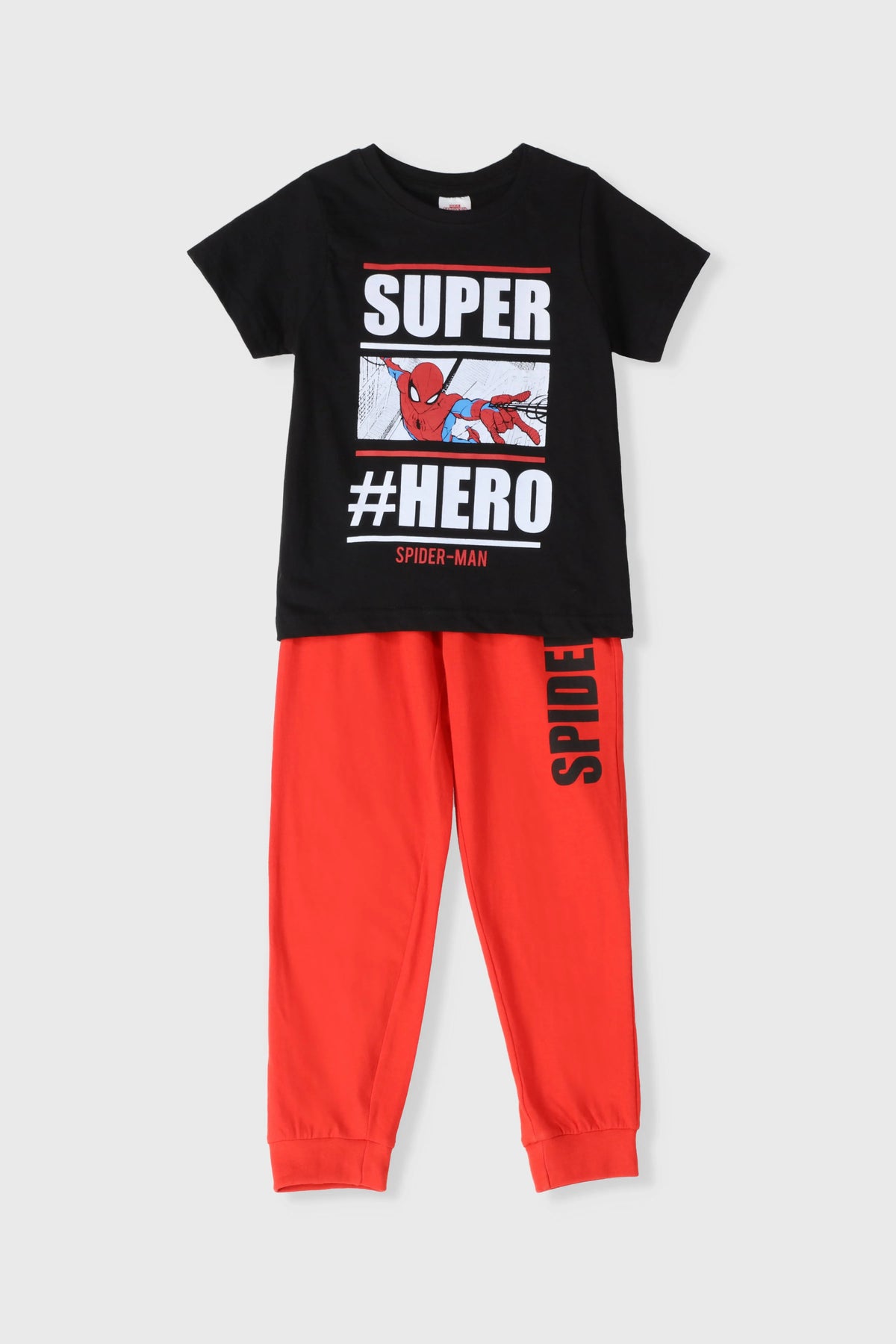 Kids' Disney Spider-Man T-shirt and red jogger pants set