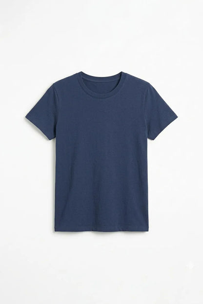 Navy short-sleeve crewneck T-shirt