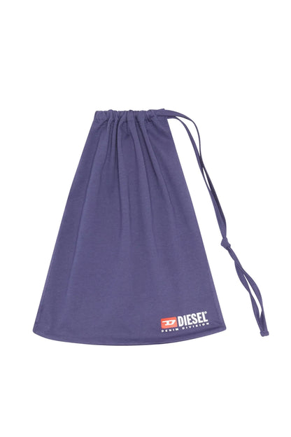 Navy drawstring pouch with DIESEL logo patch