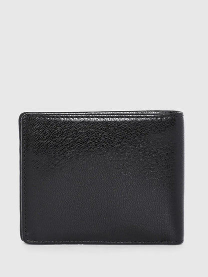 Diesel black leather bifold wallet, simple front panel