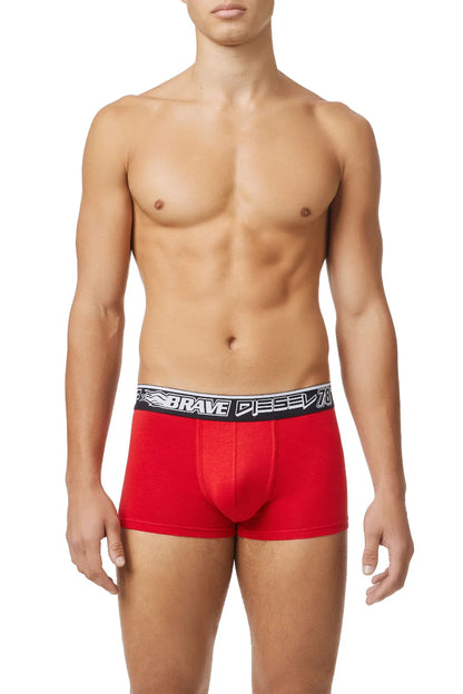 Men's boxer briefs with striped logo waistband