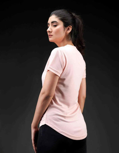 Bodybrics women's pink short-sleeve performance top, crew neck