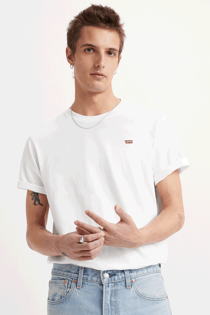 Levi's white crewneck T-shirt with small chest logo