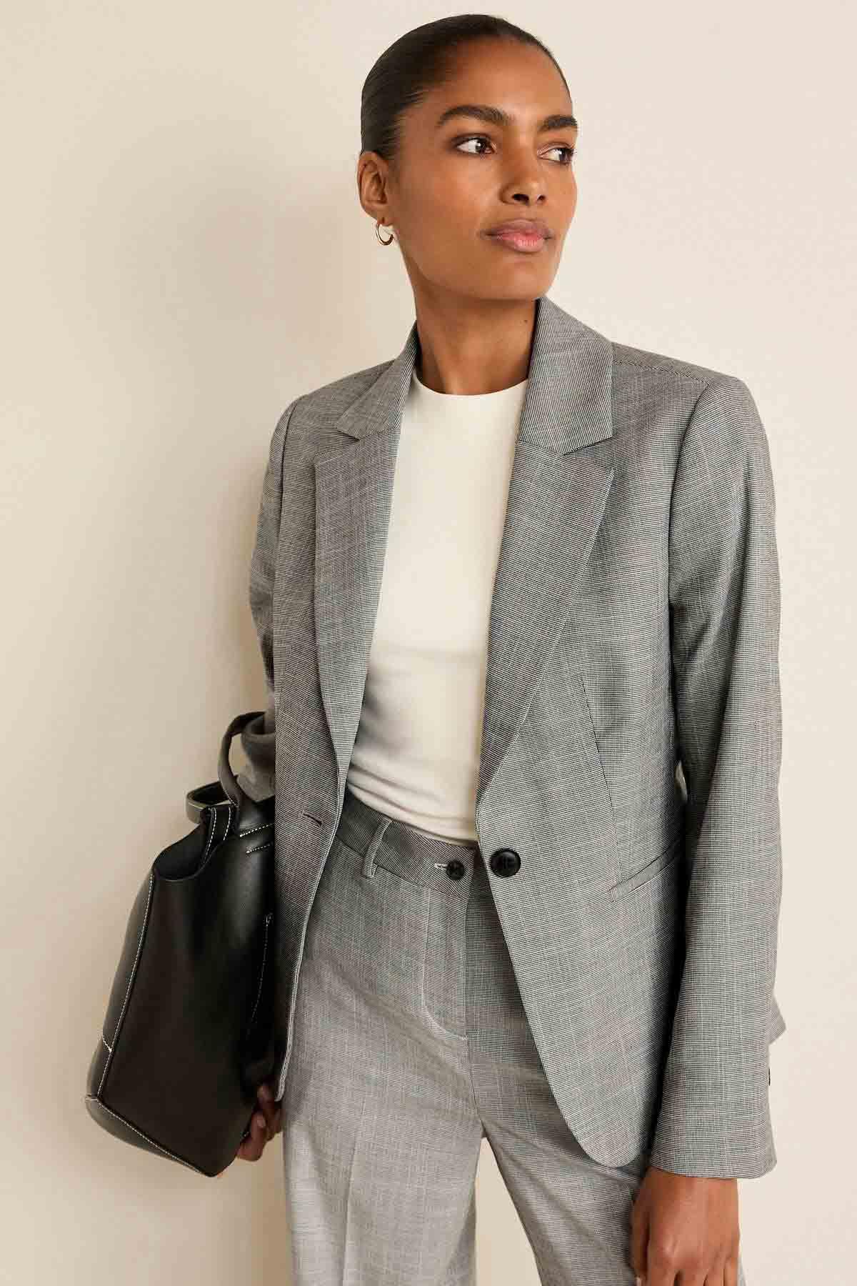 NEXT Tailored Single Breasted Blazer Grey Women Blazers AK Galleria