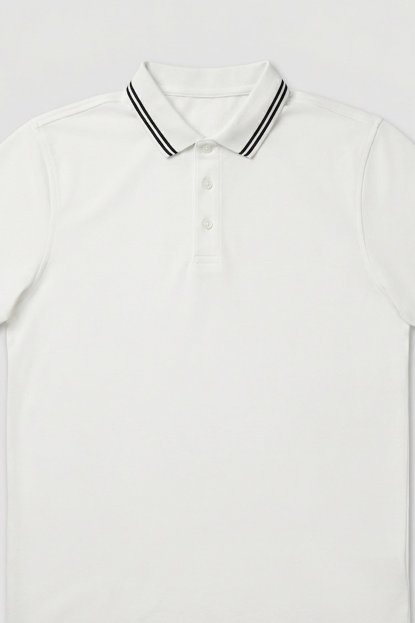 White Regular Fit Pique Polo - Hustle N Holla