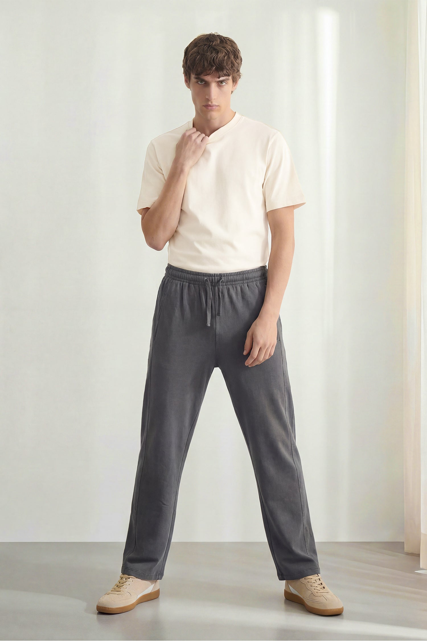 Beige Boxy Fit T-Shirt - Hustle N Holla