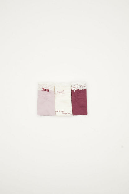 Women'secret folded lace-trim briefs set in pink and purple shades