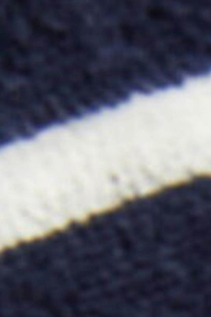 Women'secret navy-and-white striped fabric close-up