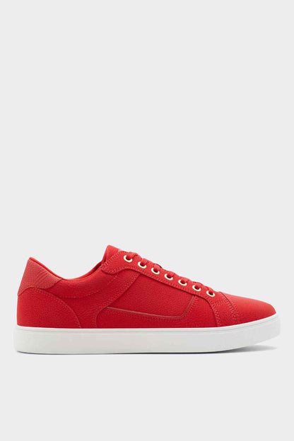 ALDO bright red lace-up sneakers with white rubber sole