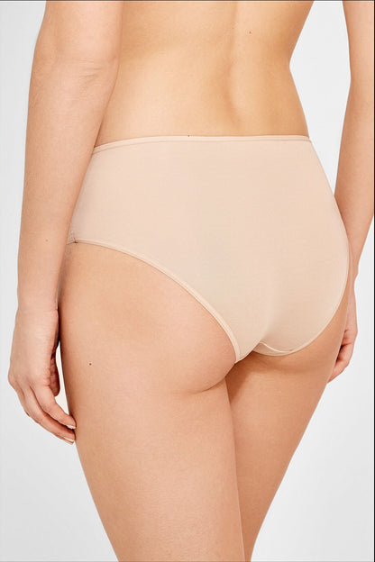 Women'secret low-rise briefs, skin-tone beige, smooth leg openings
